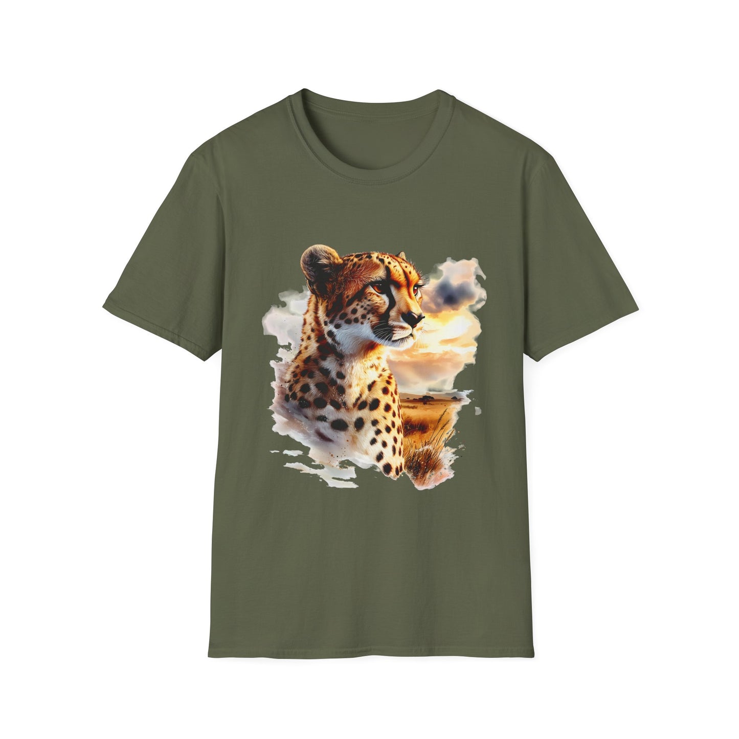 Watercolor Cheetah T-Shirt - Regular Fit