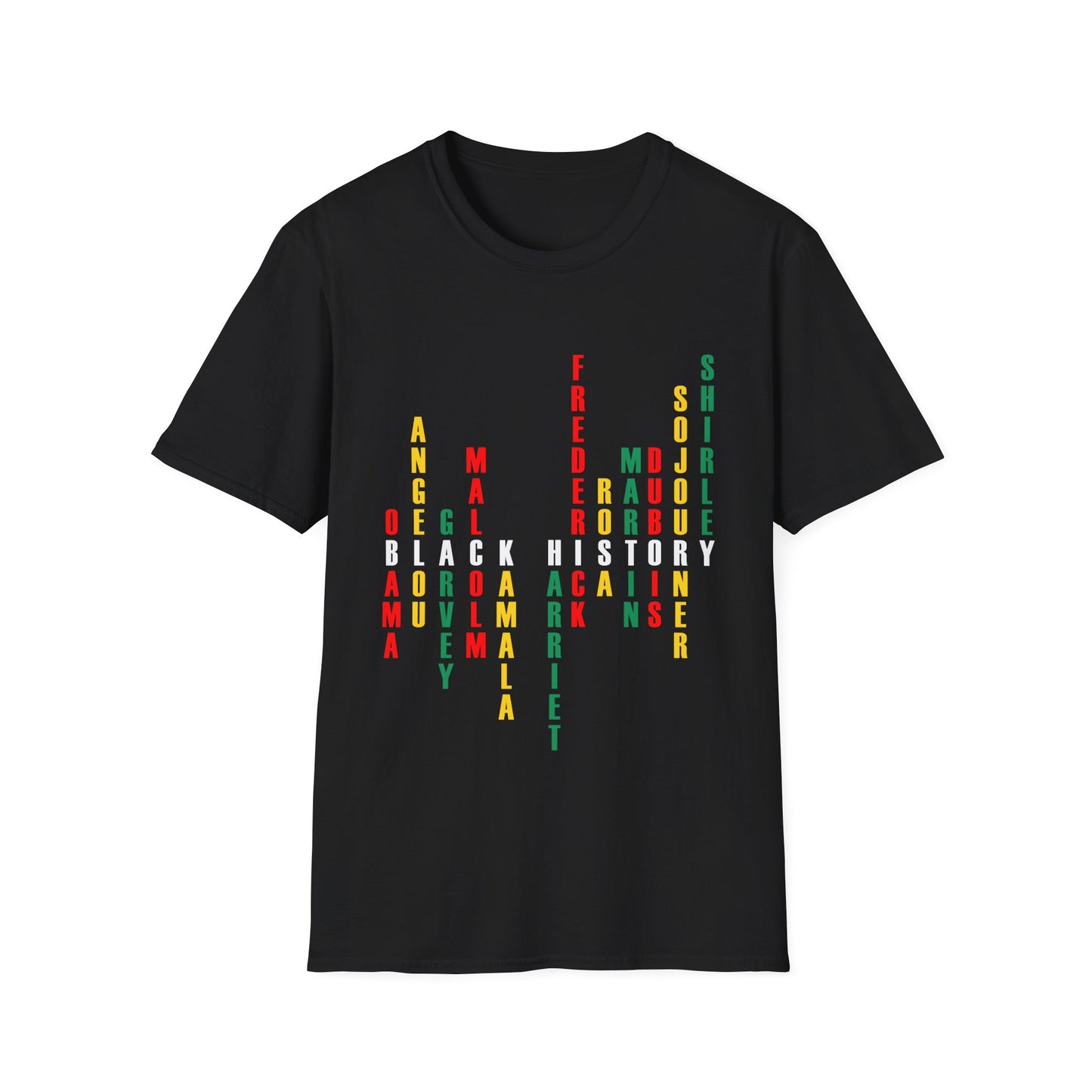 Black History Crossword Tribute T-Shirt - Regular Fit