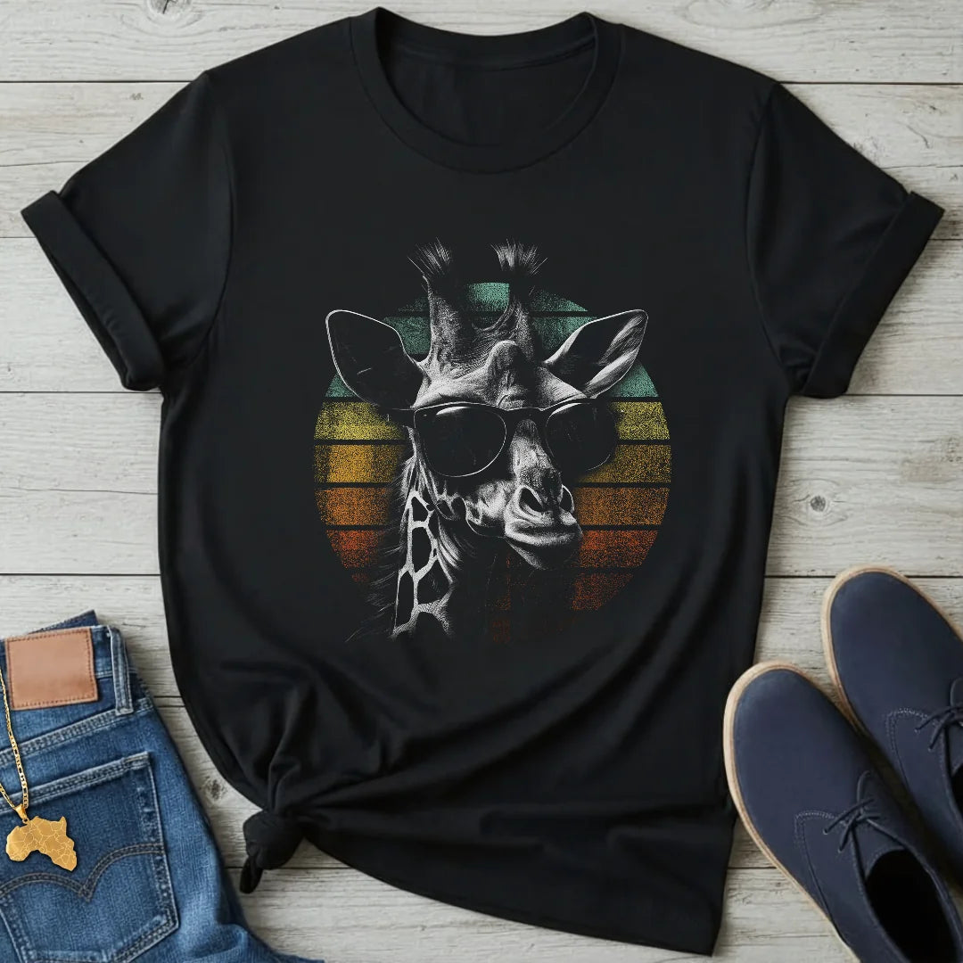 Cool Giraffe with Sunglasses T-Shirt
