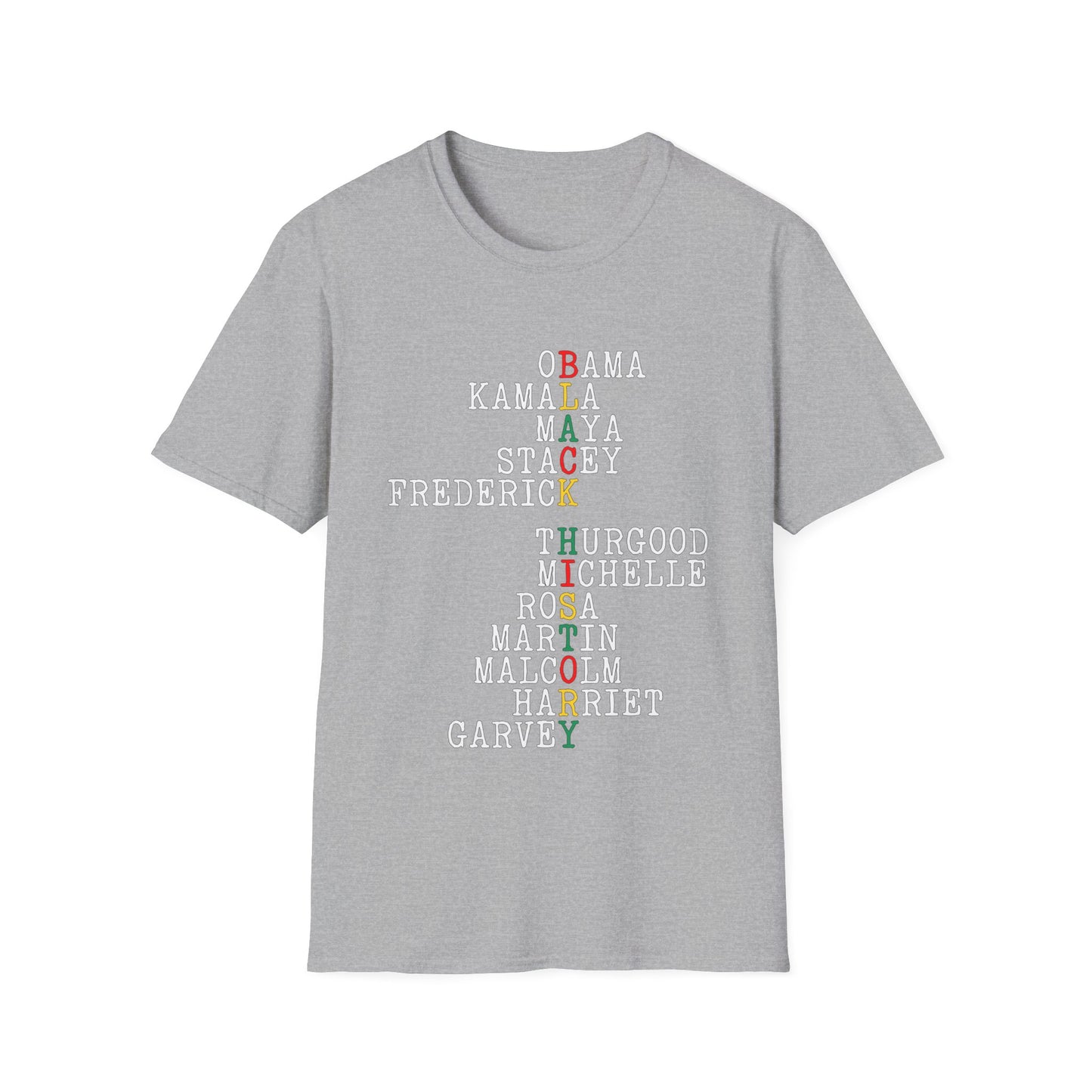 Black History Acrostic T-Shirt - Regular Fit