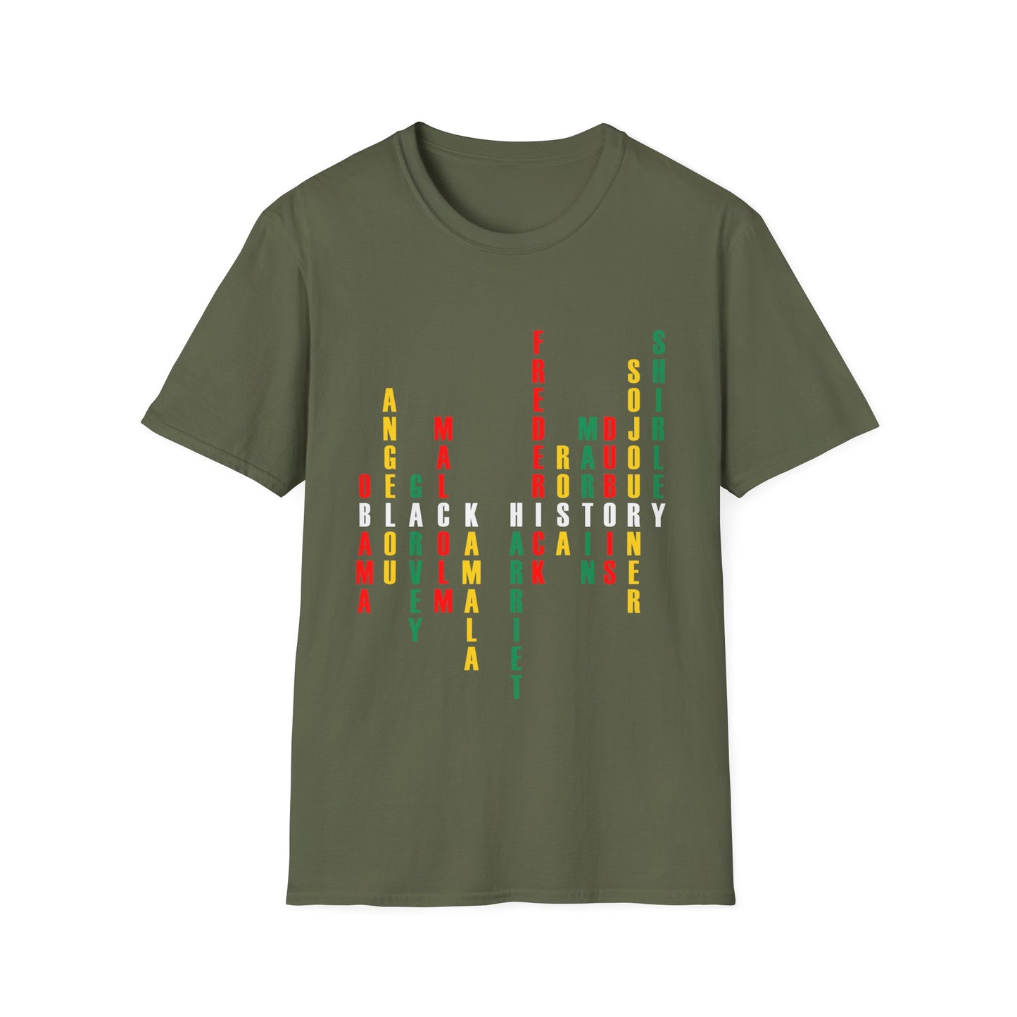 Black History Crossword Tribute T-Shirt - Regular Fit