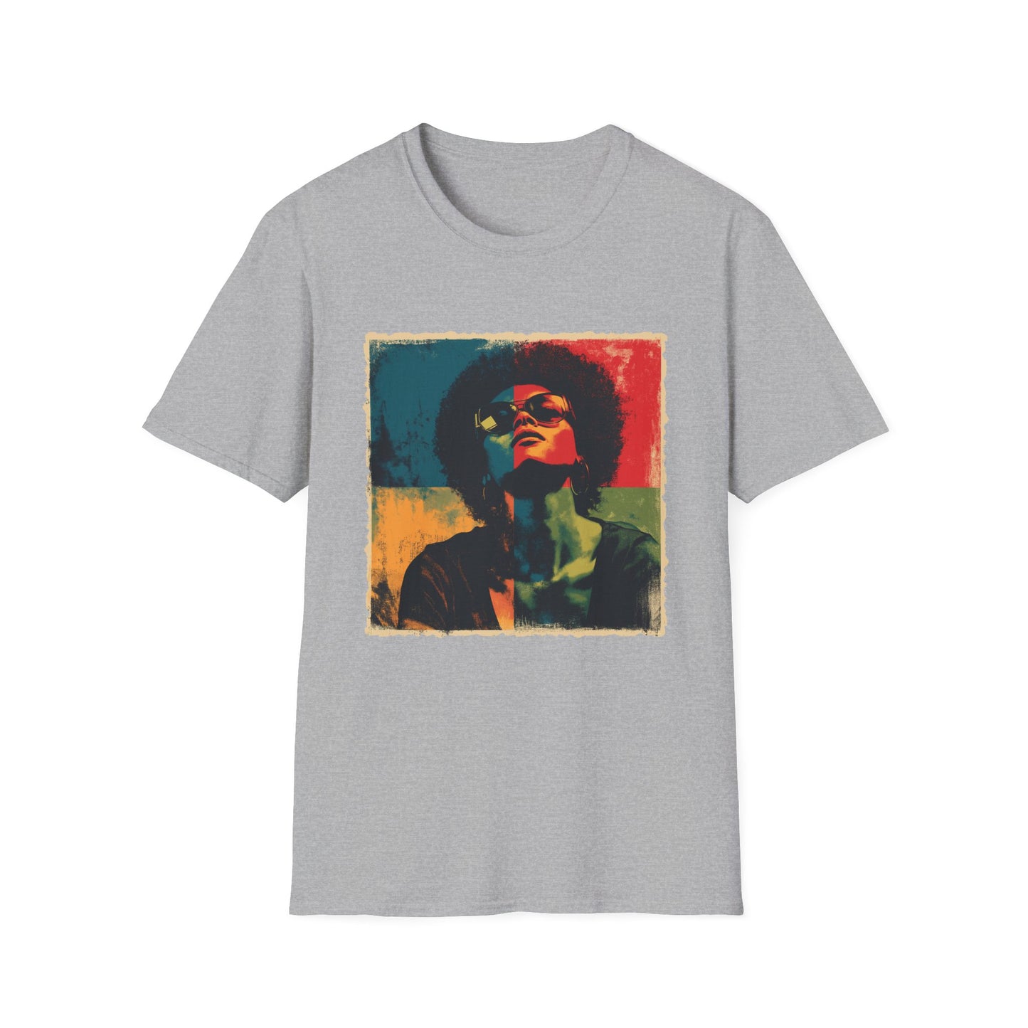 Afro Grunge Grid T-Shirt - Regular Fit