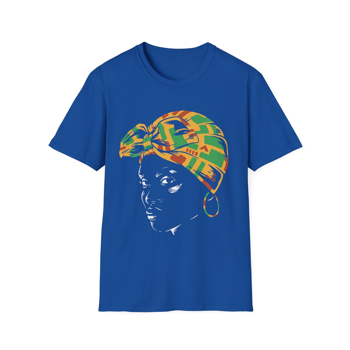 Kente Headwrap Portrait T-Shirt - Regular Fit
