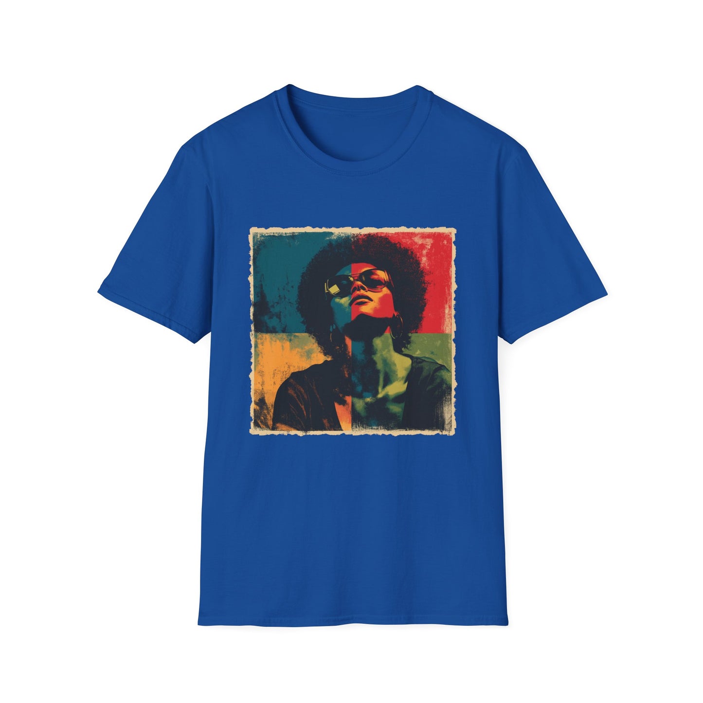 Afro Grunge Grid T-Shirt - Regular Fit