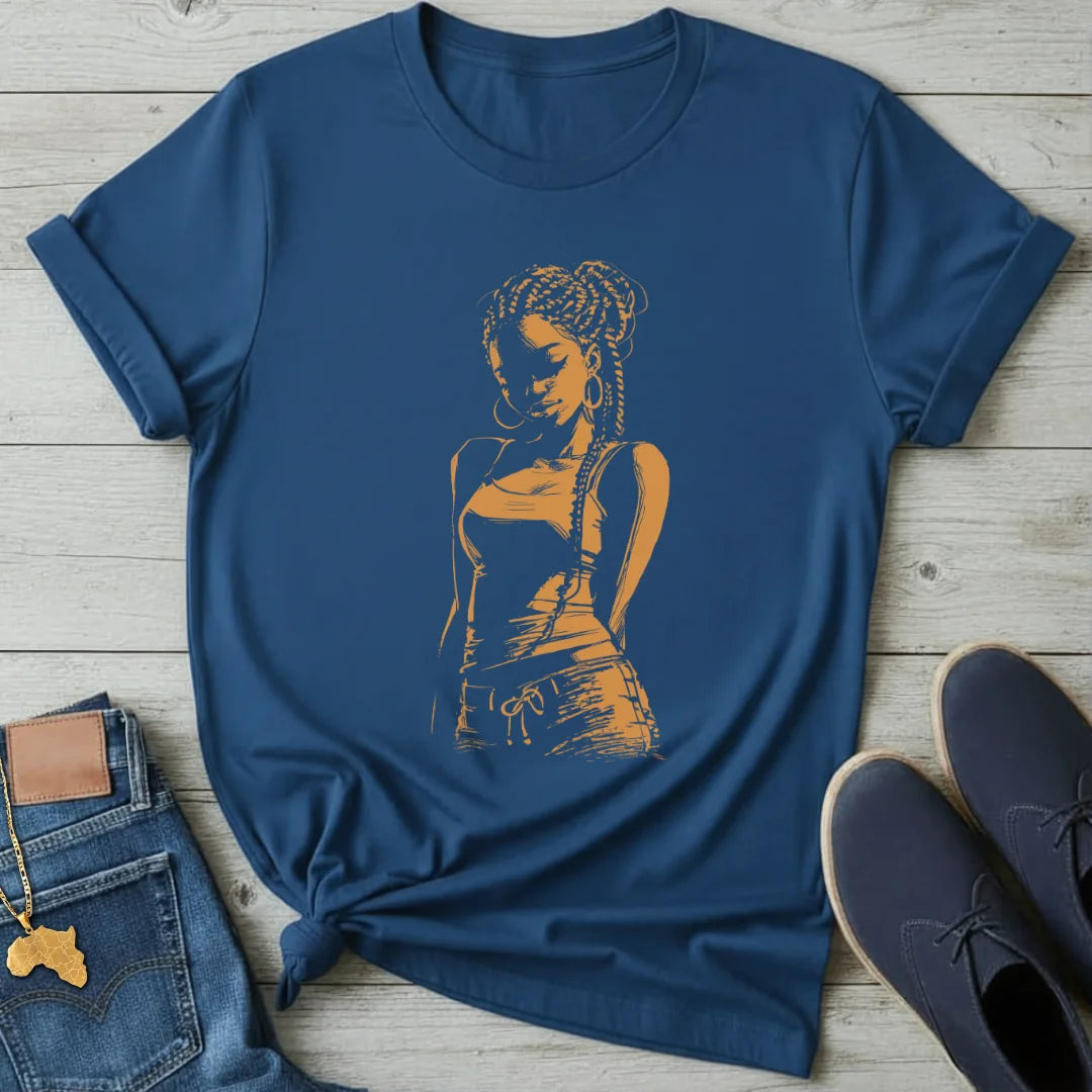 Copper Braid Queen T-Shirt
