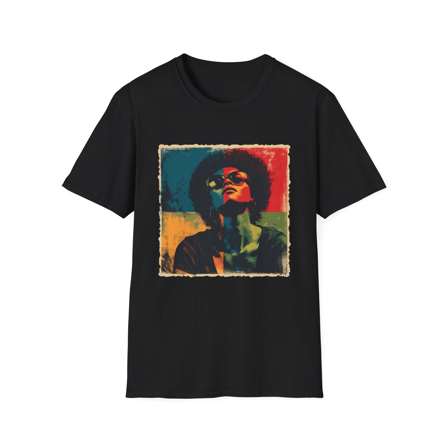 Afro Grunge Grid T-Shirt - Regular Fit