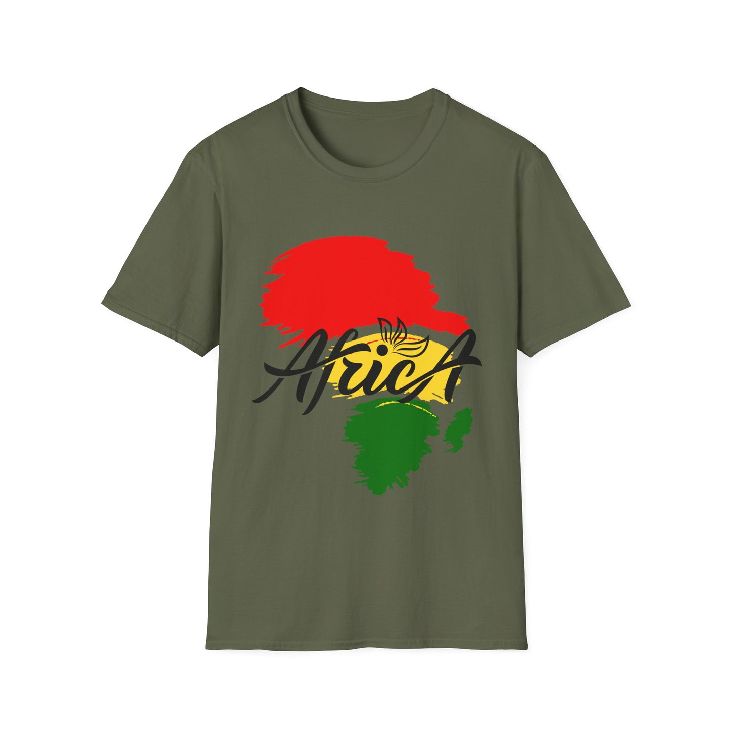 Africa Brush Stroke Map T-Shirt - Regular Fit