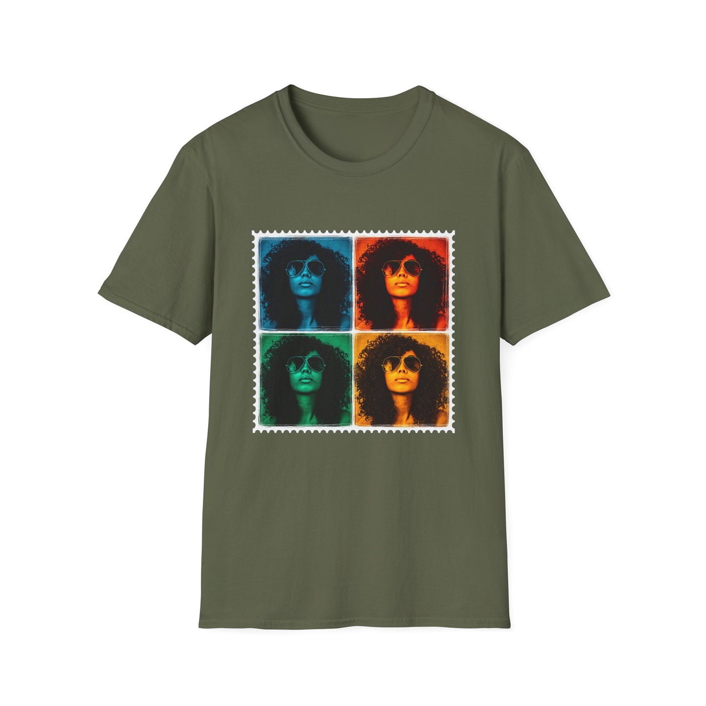 Afro Pop-Art Grid T-Shirt - Regular Fit