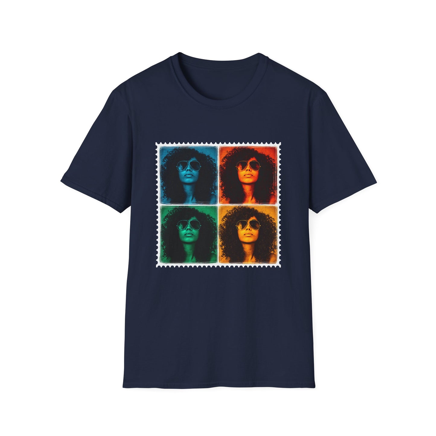 Afro Pop-Art Grid T-Shirt - Regular Fit