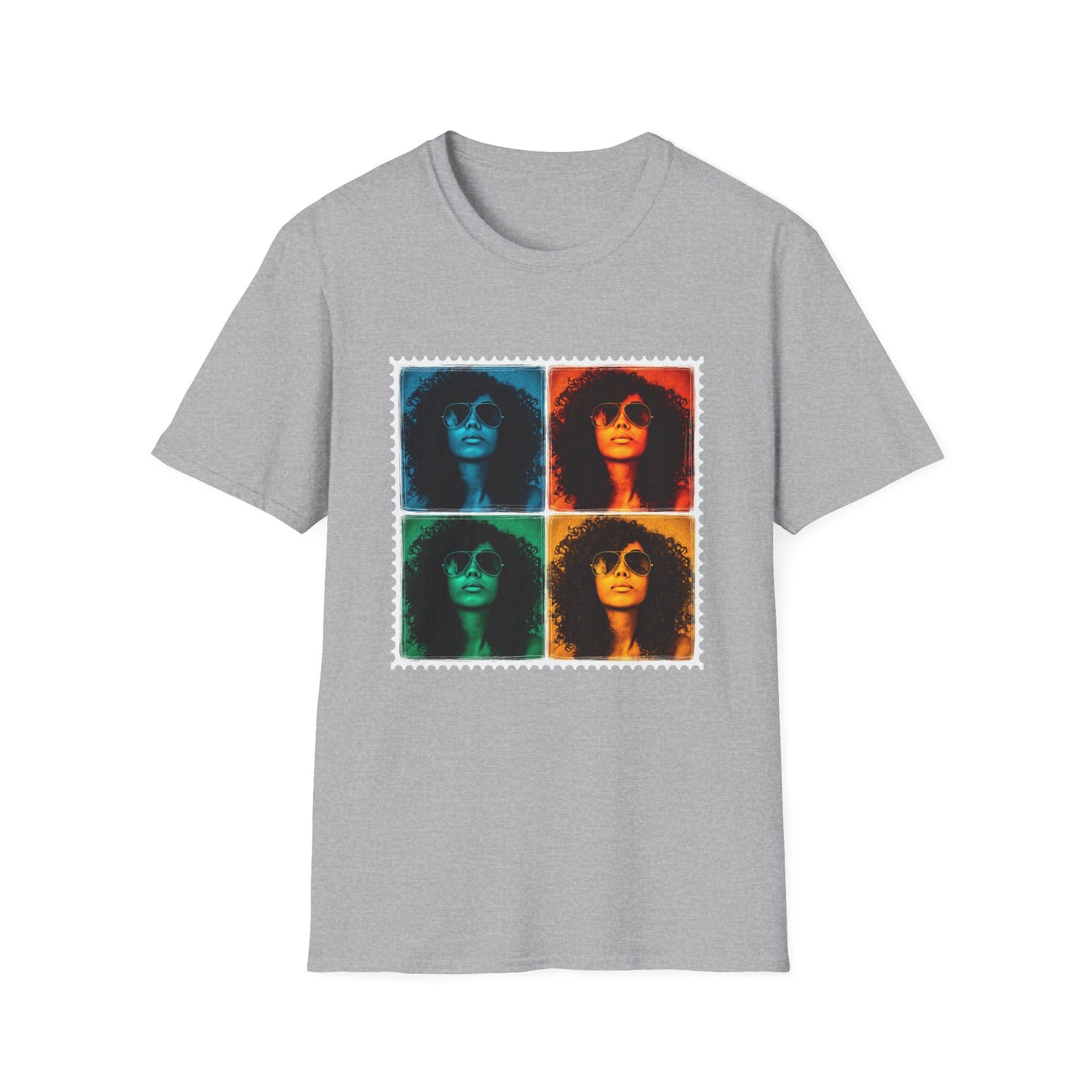 Afro Pop-Art Grid T-Shirt - Regular Fit