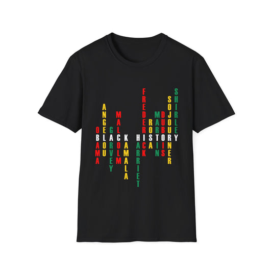 Black History Crossword Tribute T-Shirt - Regular Fit