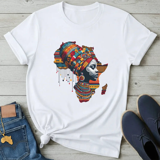 Kente Portrait Map T-Shirt
