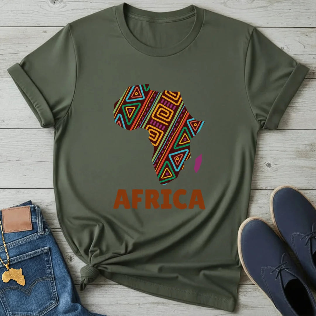 Patterned Continent T-Shirt