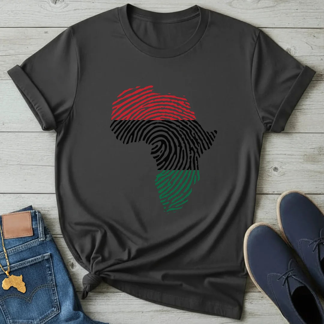 Pan-African Fingerprint Map T-Shirt