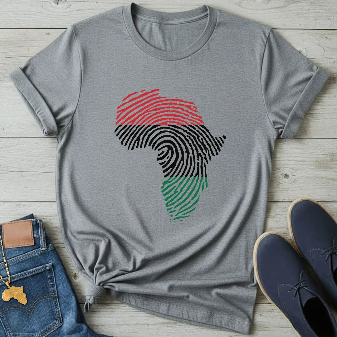 Pan-African Fingerprint Map T-Shirt