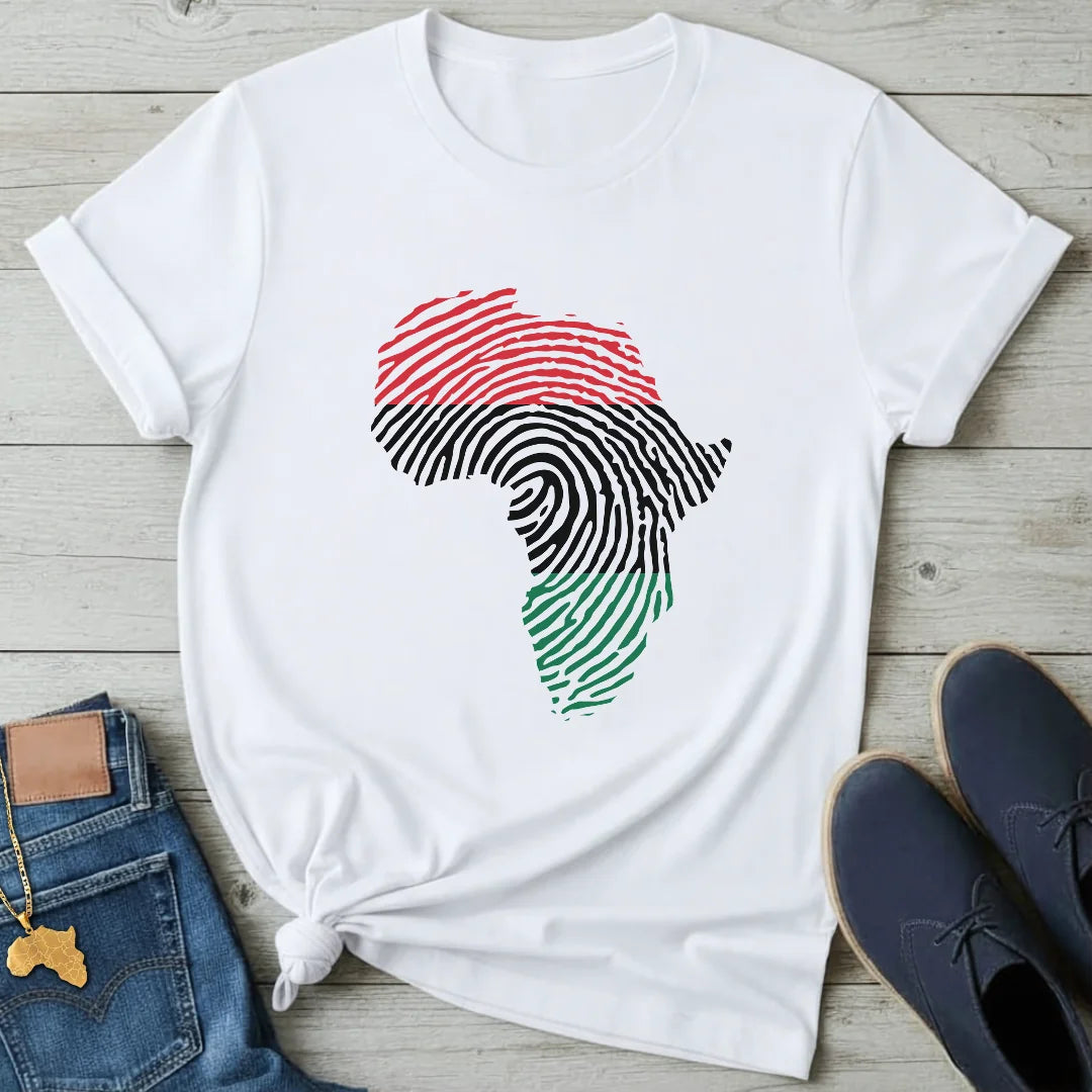 Pan-African Fingerprint Map T-Shirt
