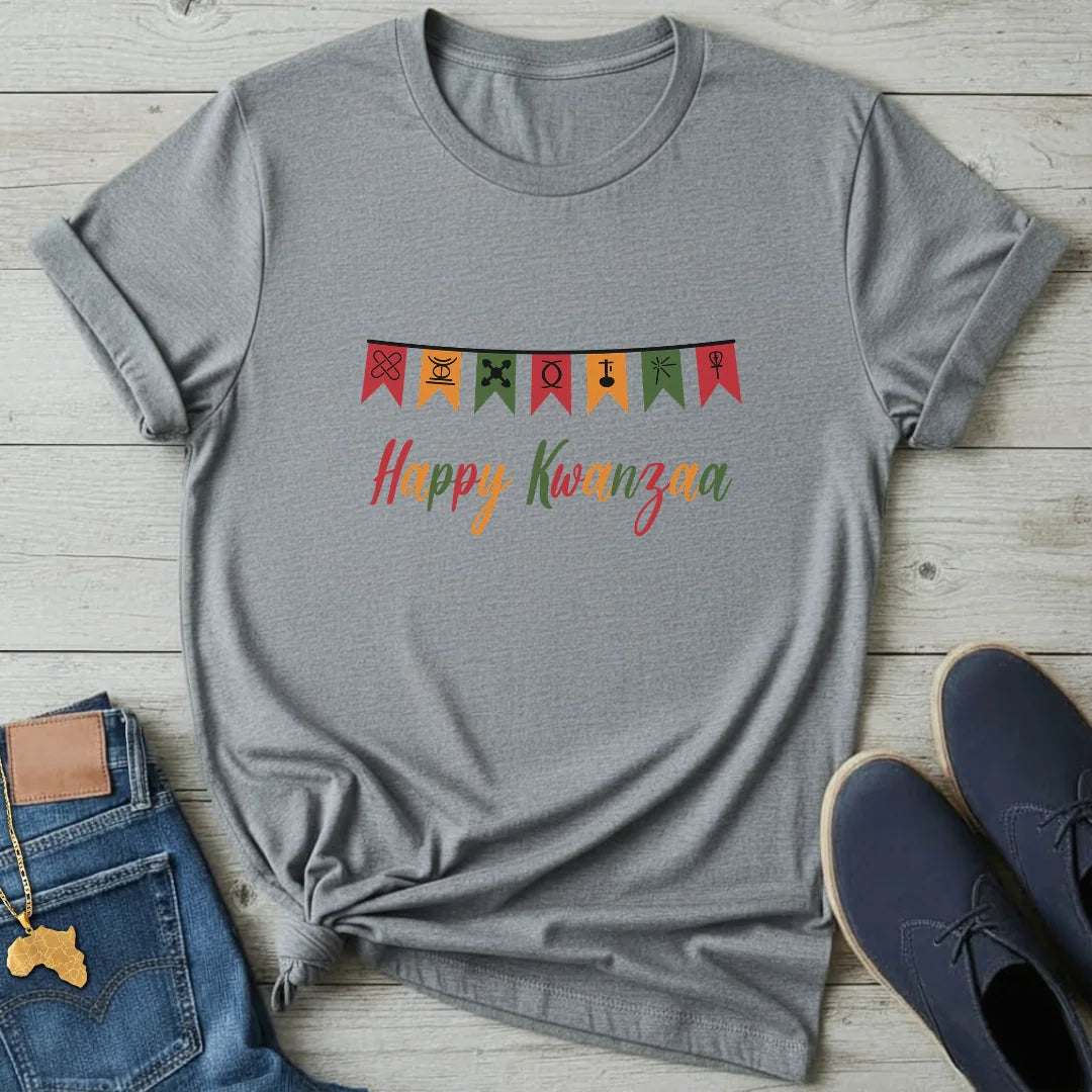 Kwanzaa Bunting Flags T-Shirt