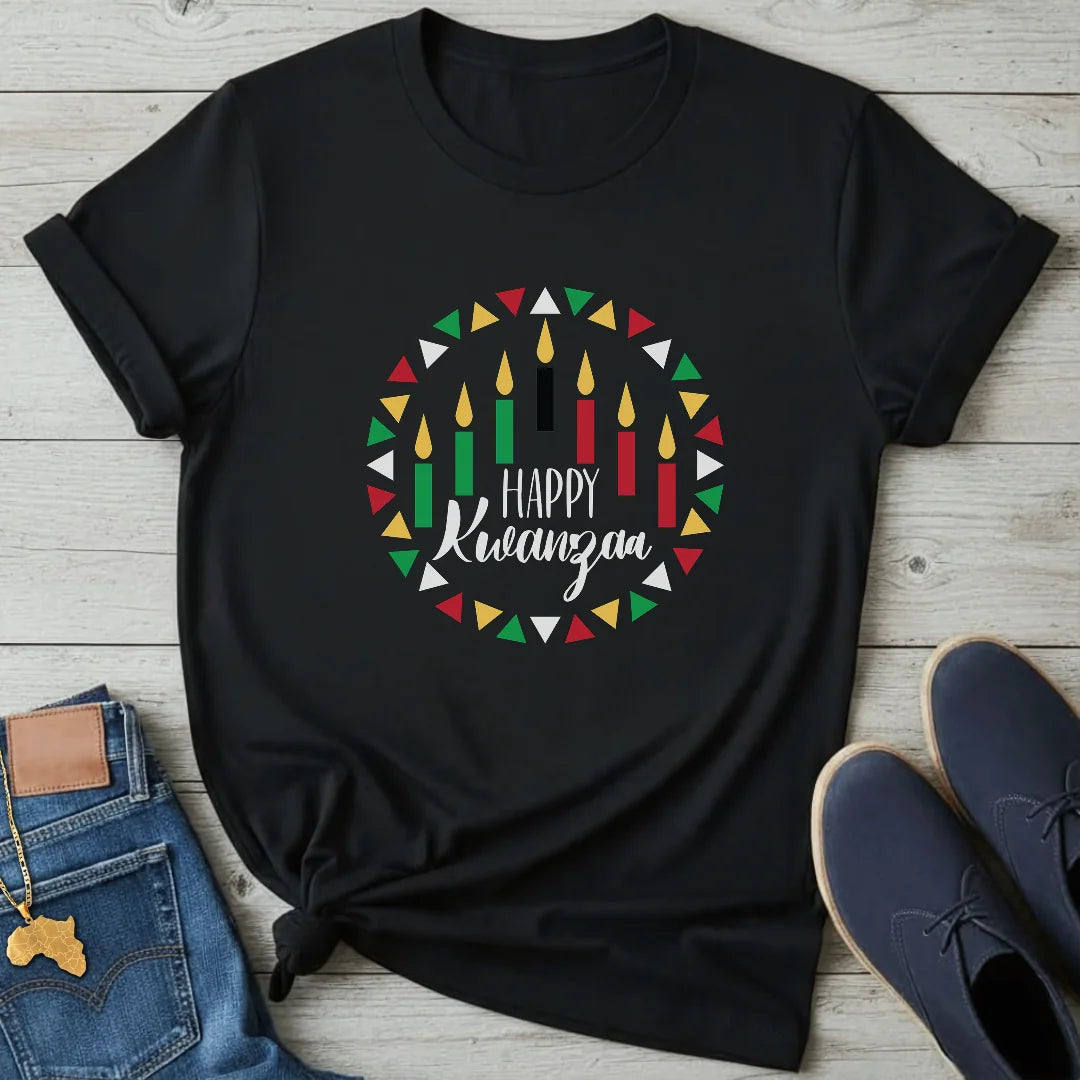 Kwanzaa Circle Kinara T-Shirt
