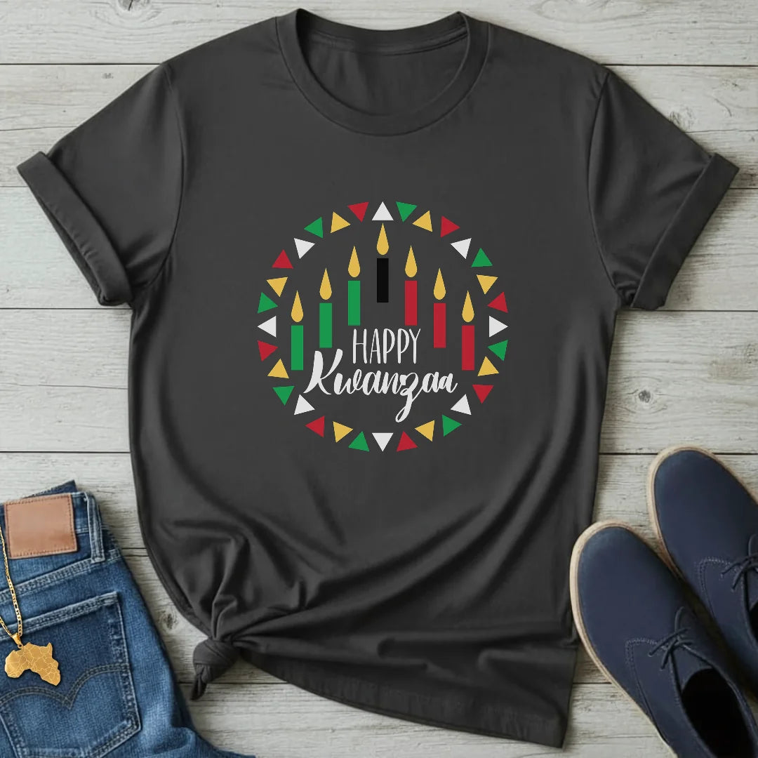 Kwanzaa Circle Kinara T-Shirt