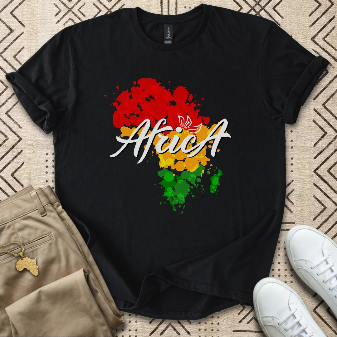 Africa Color Splash Map T-Shirt