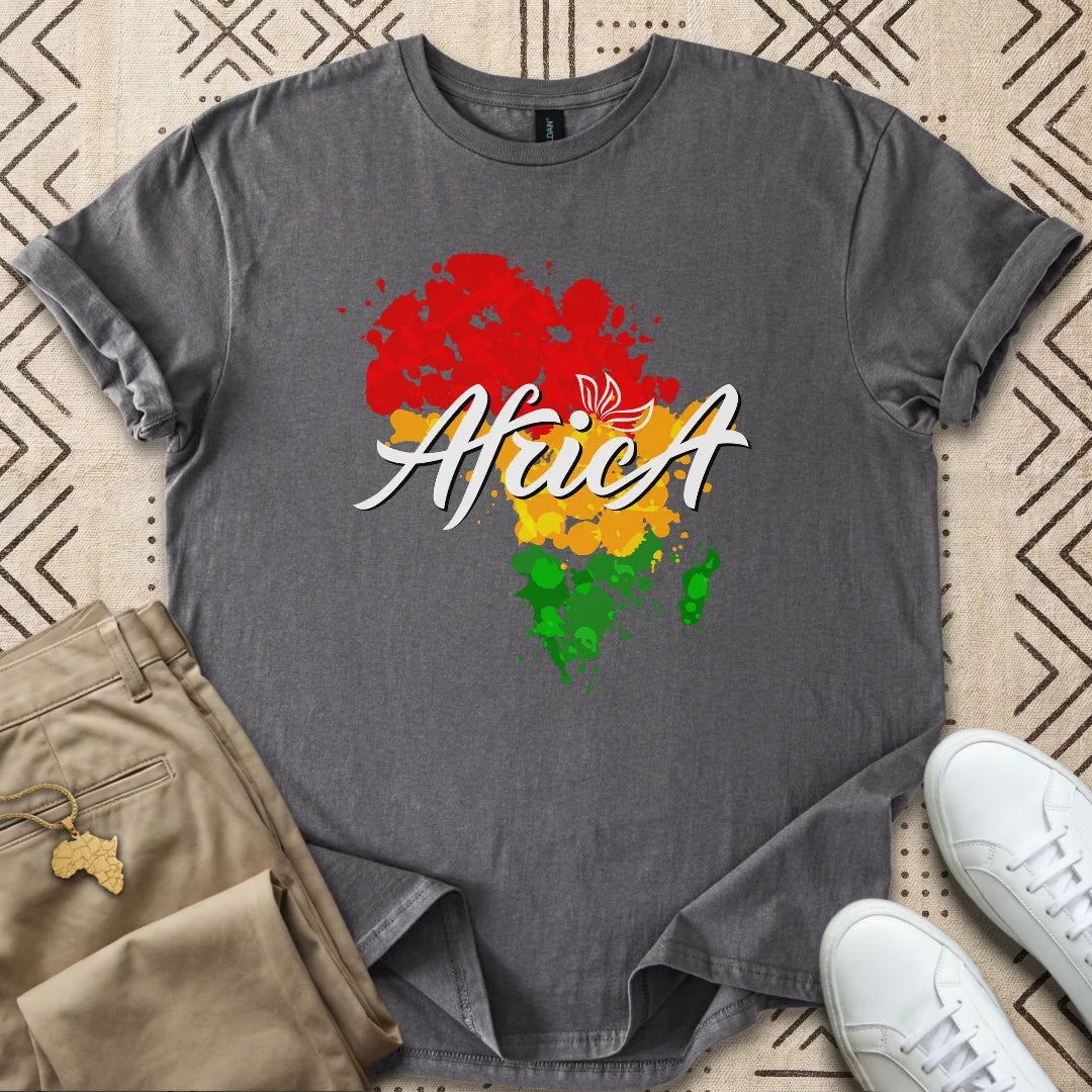Africa Color Splash Map T-Shirt