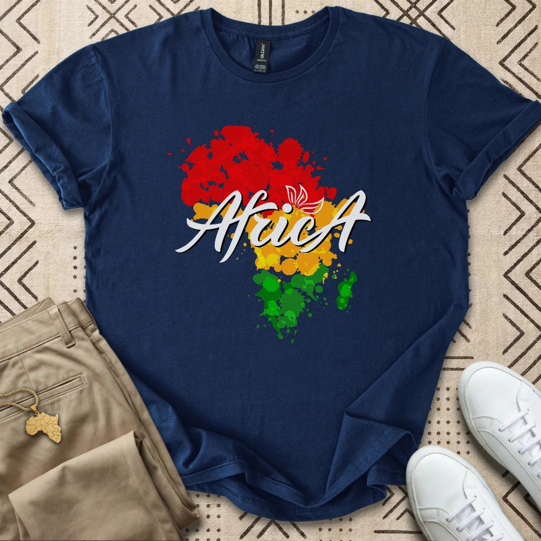 Africa Color Splash Map T-Shirt