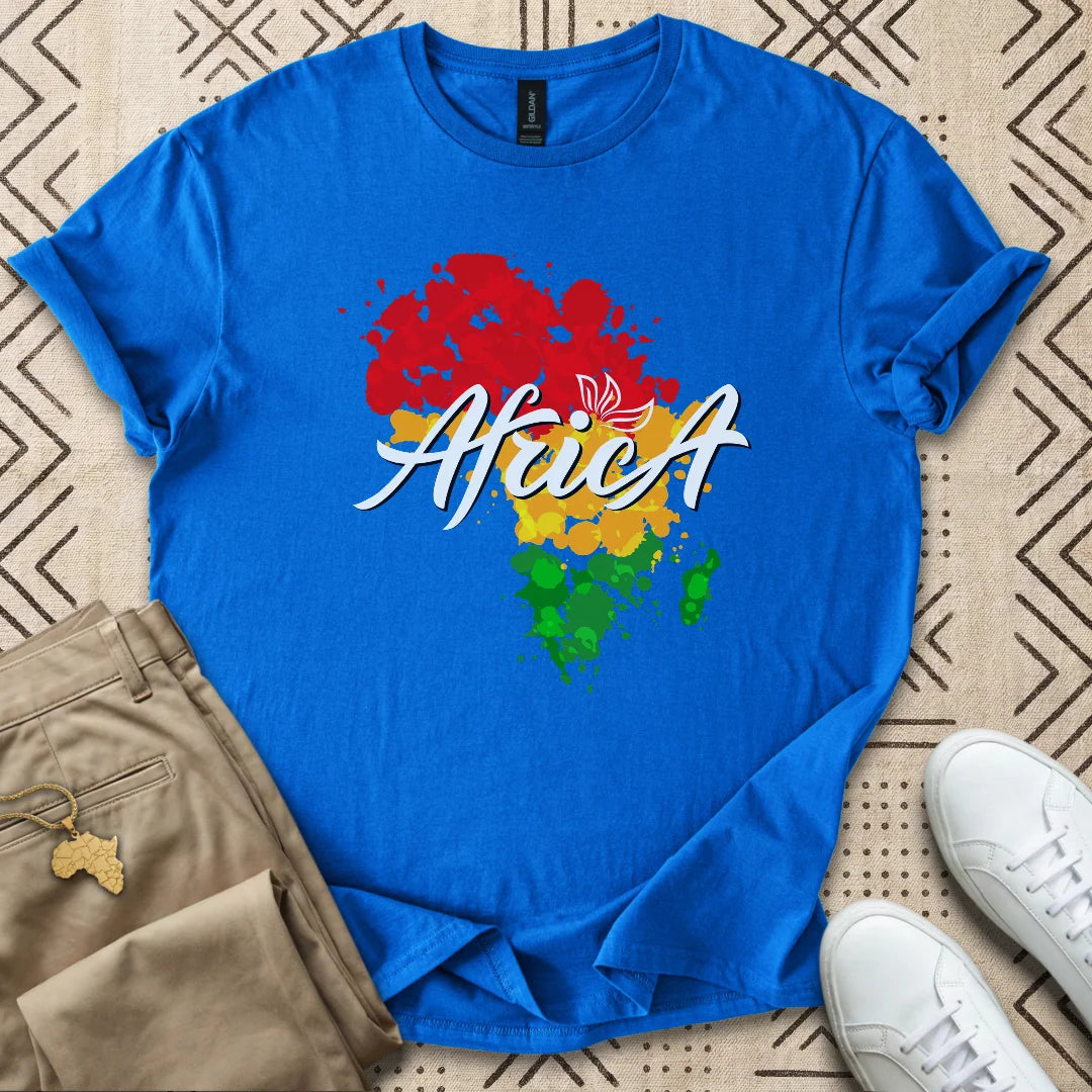 Africa Color Splash Map T-Shirt