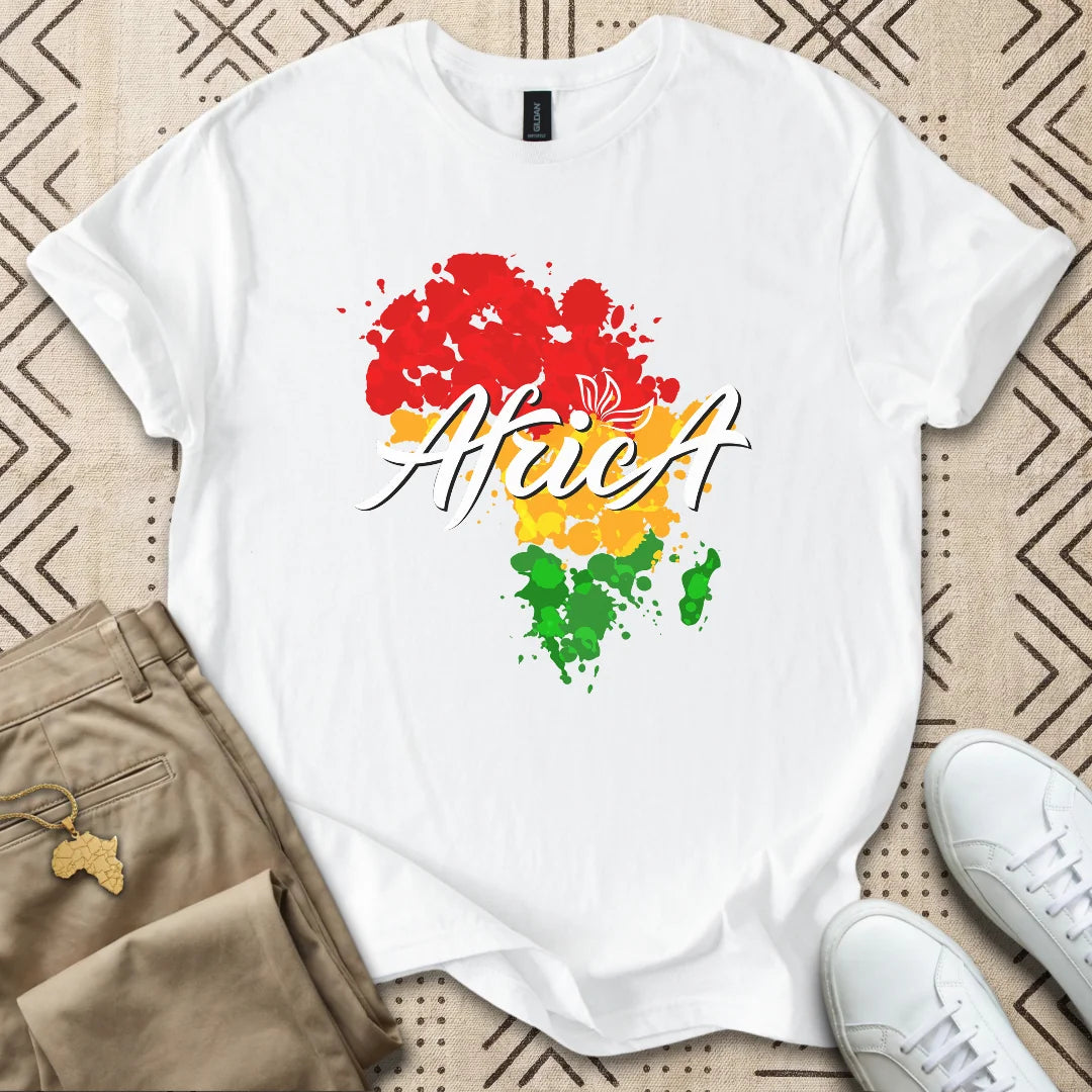 Africa Color Splash Map T-Shirt