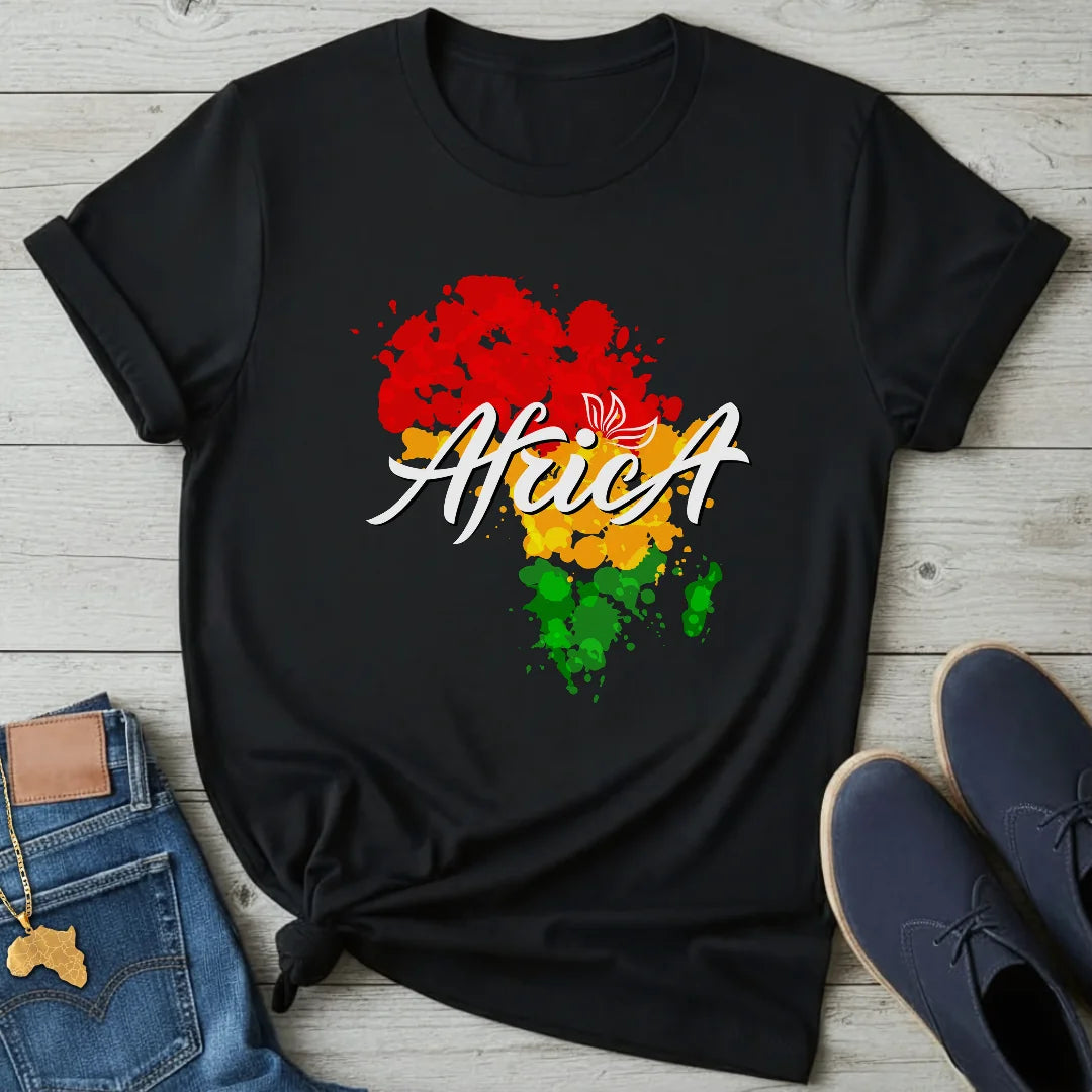 Africa Color Splash Map T-Shirt