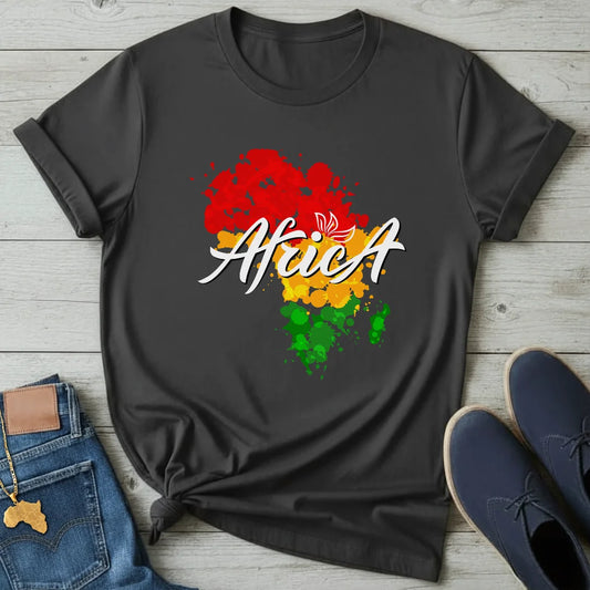 Africa Color Splash Map T-Shirt