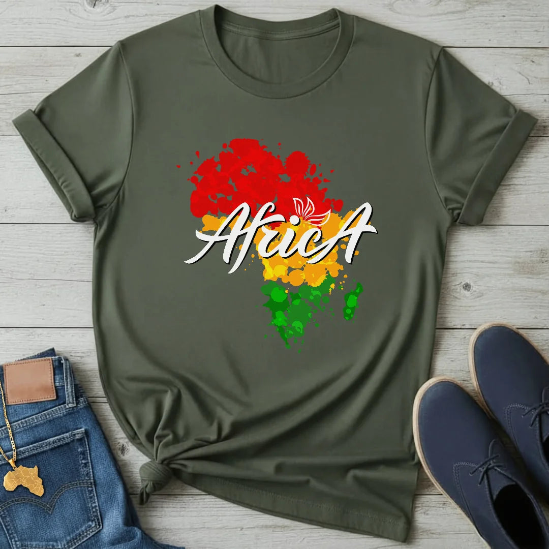 Africa Color Splash Map T-Shirt