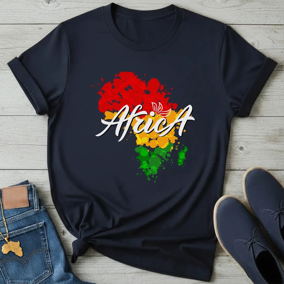 Africa Color Splash Map T-Shirt