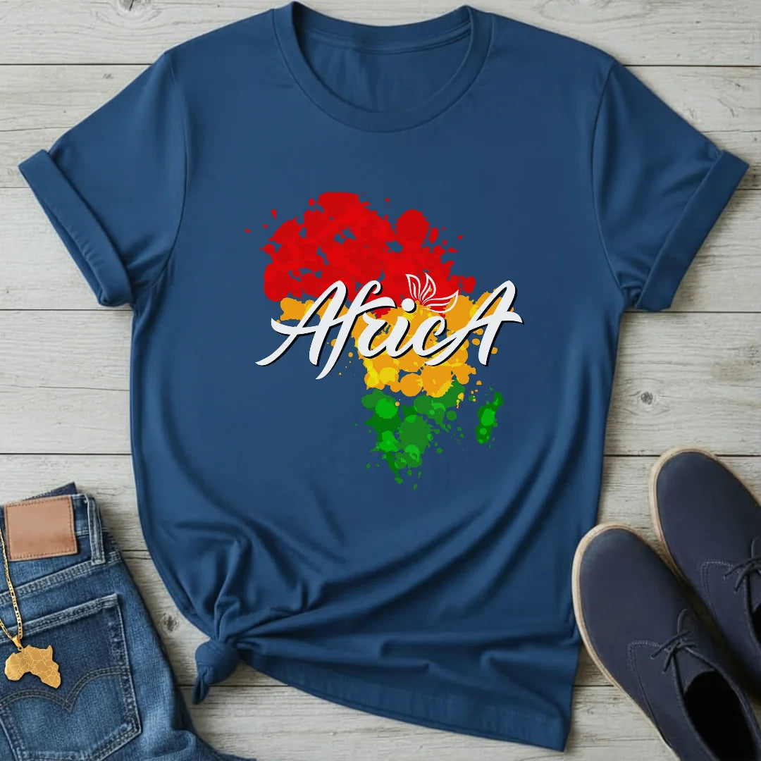 Africa Color Splash Map T-Shirt