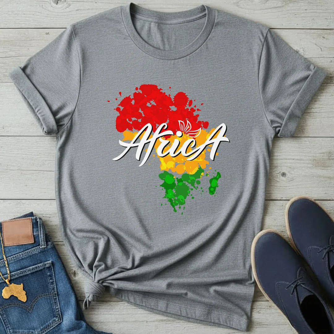 Africa Color Splash Map T-Shirt