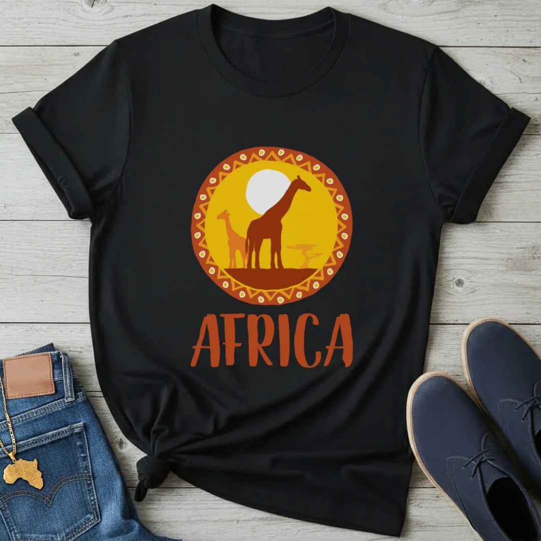 Giraffe Sundown T-Shirt
