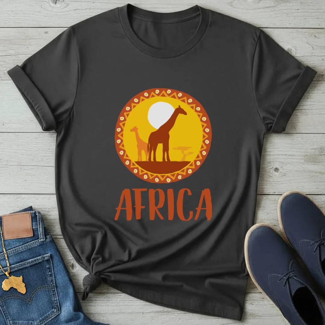 Giraffe Sundown T-Shirt