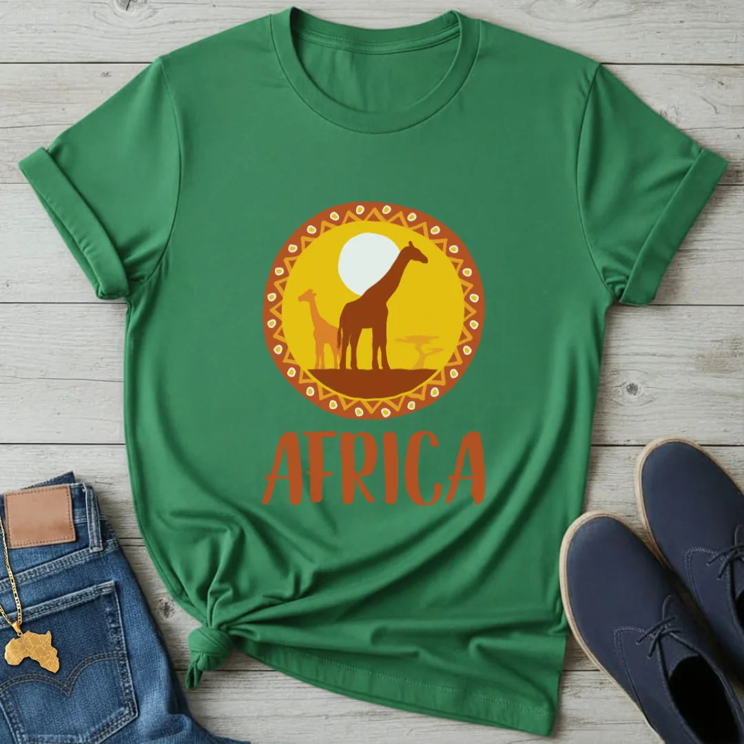 Giraffe Sundown T-Shirt