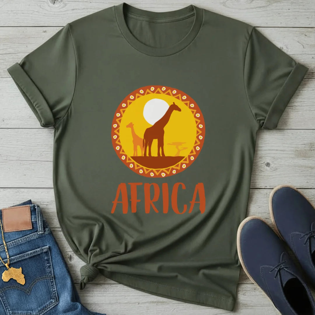 Giraffe Sundown T-Shirt