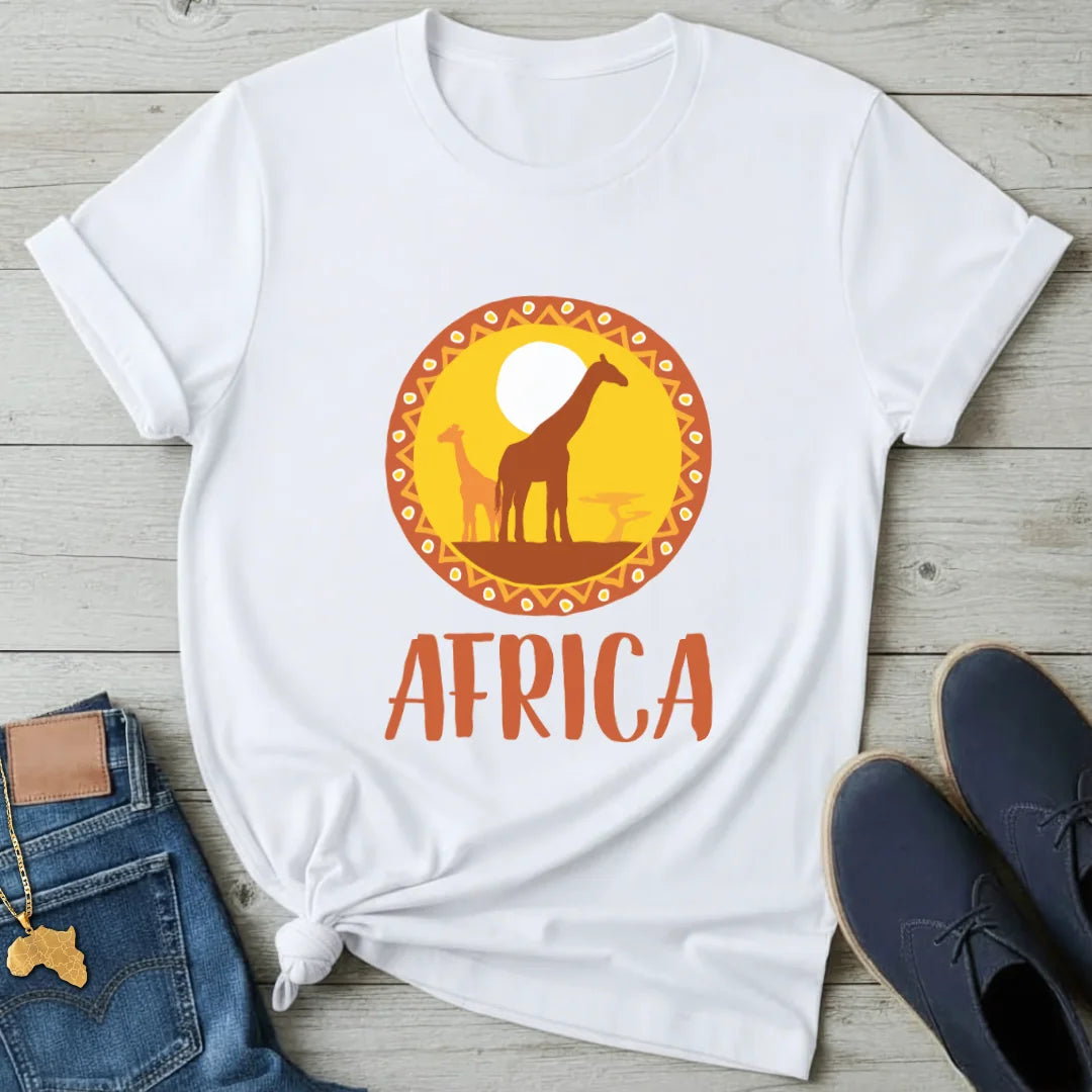 Giraffe Sundown T-Shirt