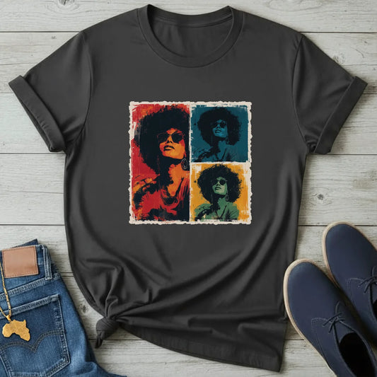 Grunge Pop-Art Grid T-Shirt