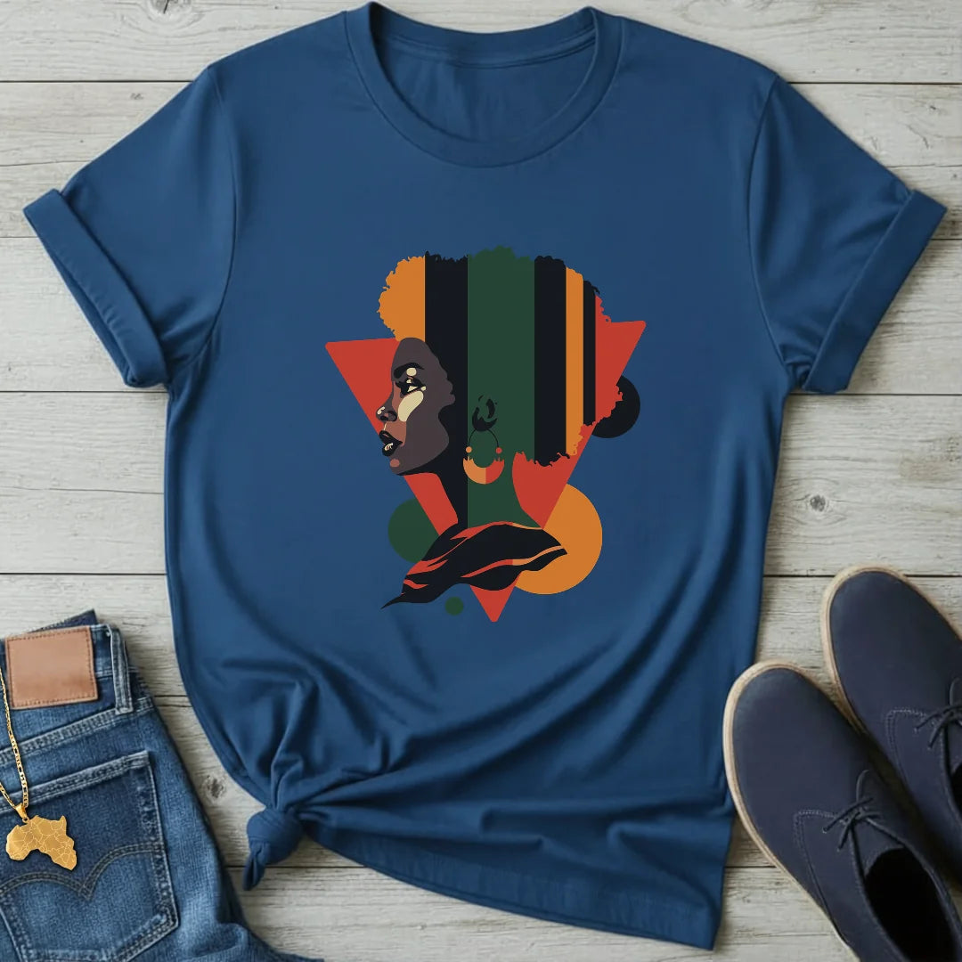 Abstract Triangle Portrait T-Shirt