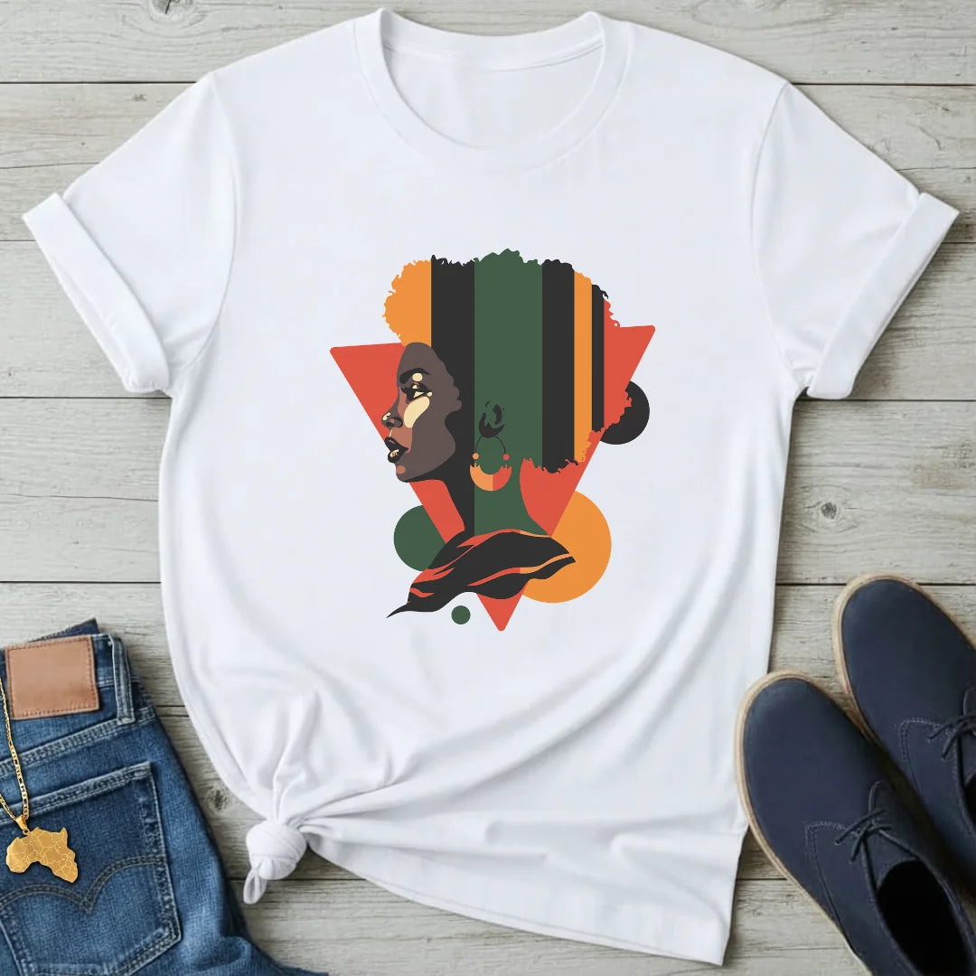 Abstract Triangle Portrait T-Shirt