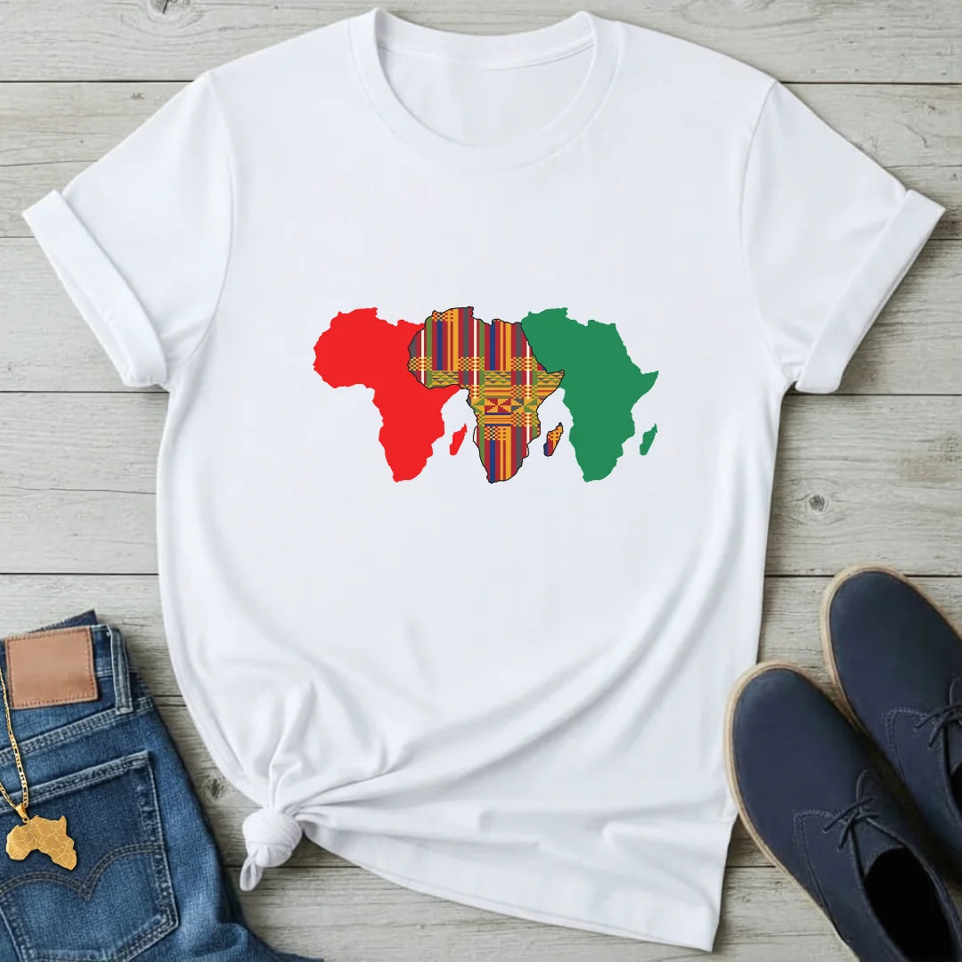 Triple Map Kente T-Shirt