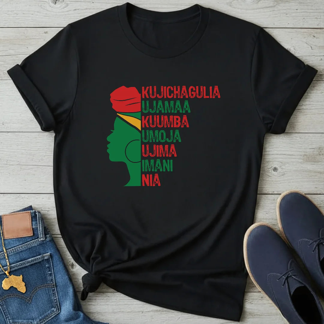 Kwanzaa Principles Profile T-Shirt
