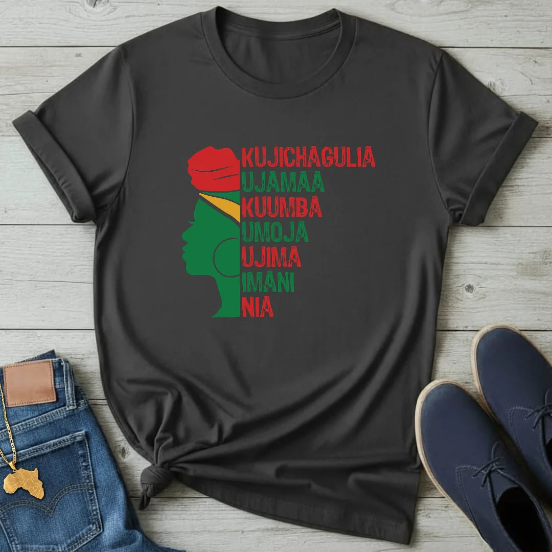 Kwanzaa Principles Profile T-Shirt