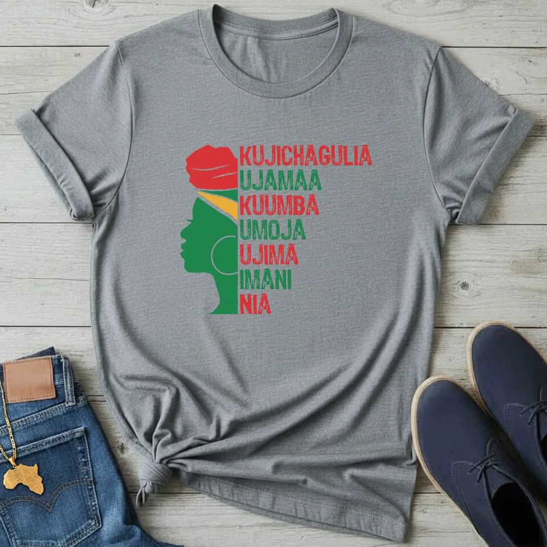 Kwanzaa Principles Profile T-Shirt