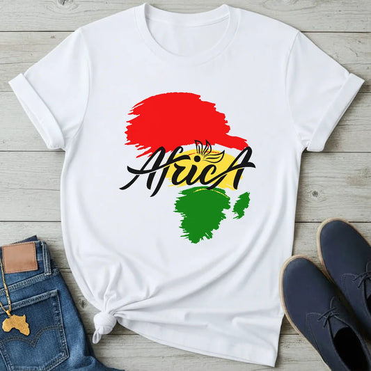 Africa Brush Stroke Map T-Shirt