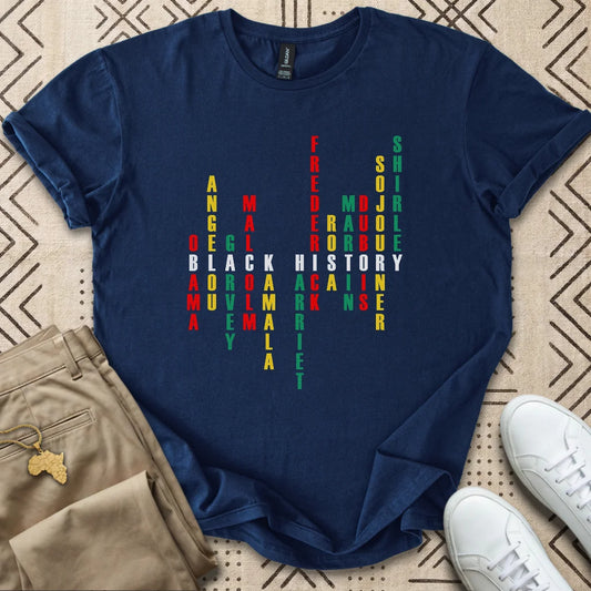 Black History Crossword Tribute T-Shirt
