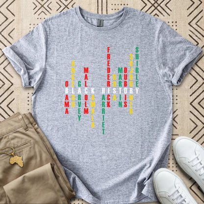 Black History Crossword Tribute T-Shirt