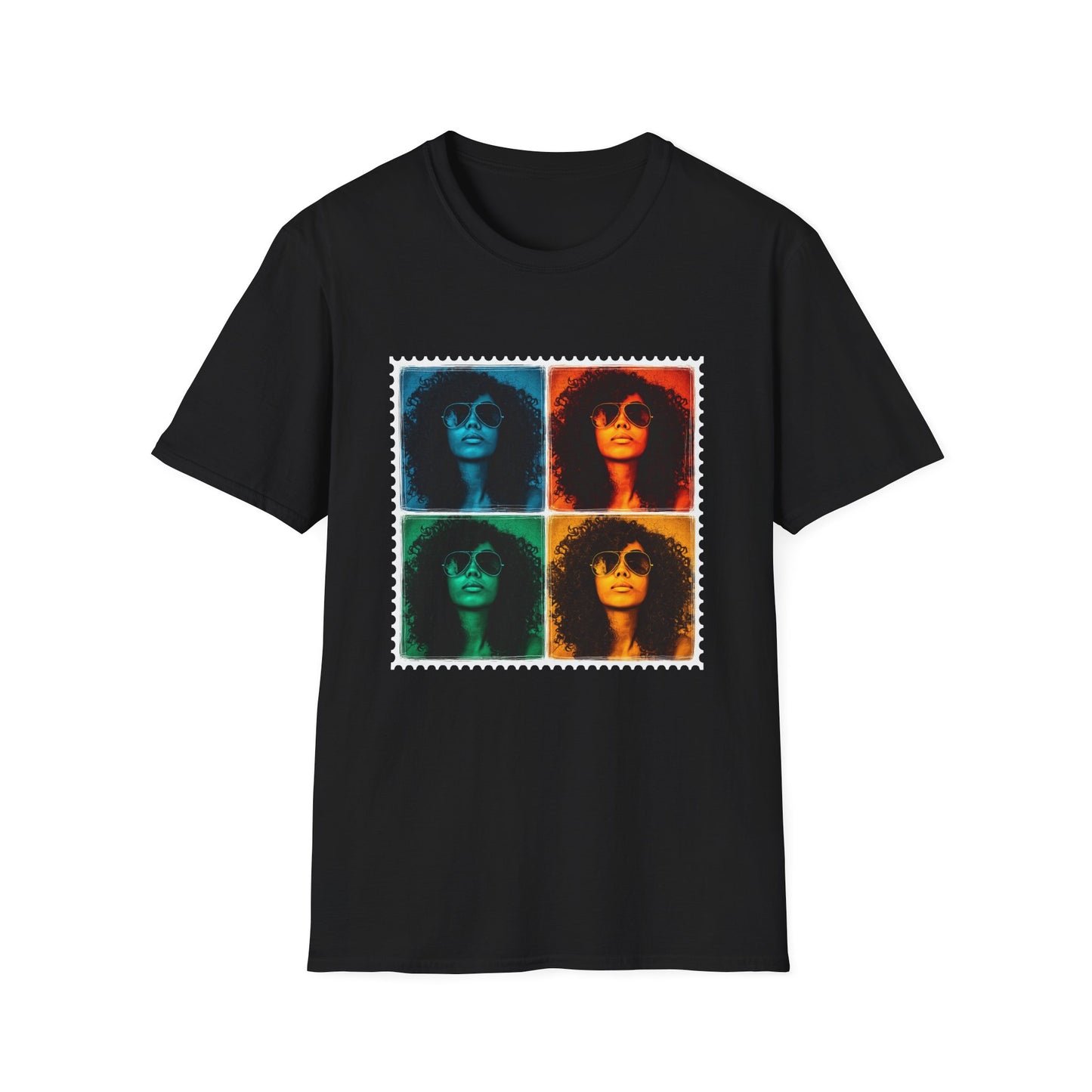 Afro Pop-Art Grid T-Shirt - Regular Fit
